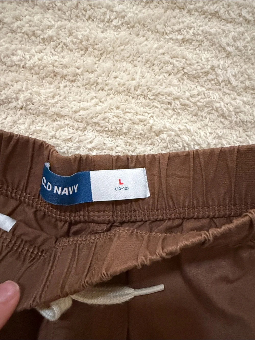 Old Navy Boys Drawstring Shorts Set - Brown & Burgundy